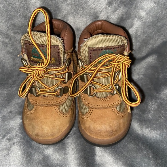 Timberland Field Boots Infant Toddler Size 5 Brown Nubuck - Picture 8 of 11